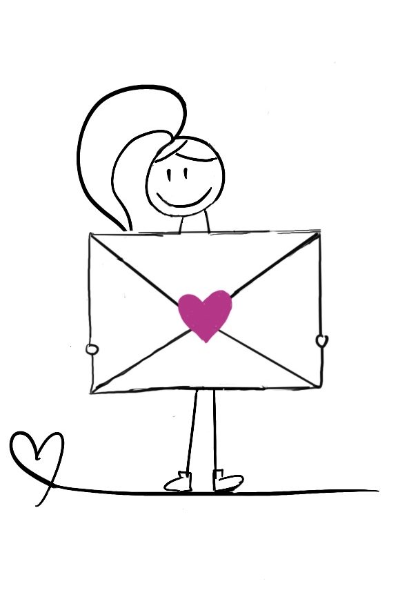 Lilly is holding an envelope.